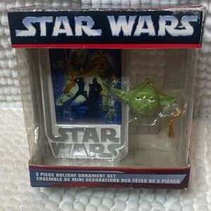 Star Wars Green and Silver Ornament Duo